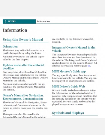 mini cooper 2020 owners manual